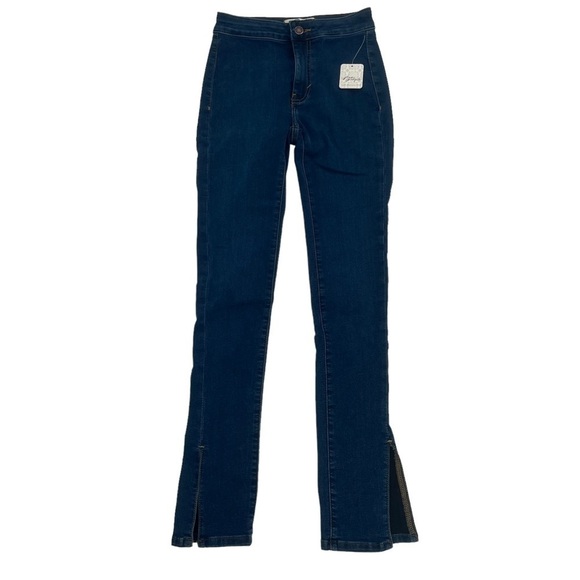 NWT Free People Riley Slit Ankle Skinny Jeans Size 24 Women's - Picture 1 of 6